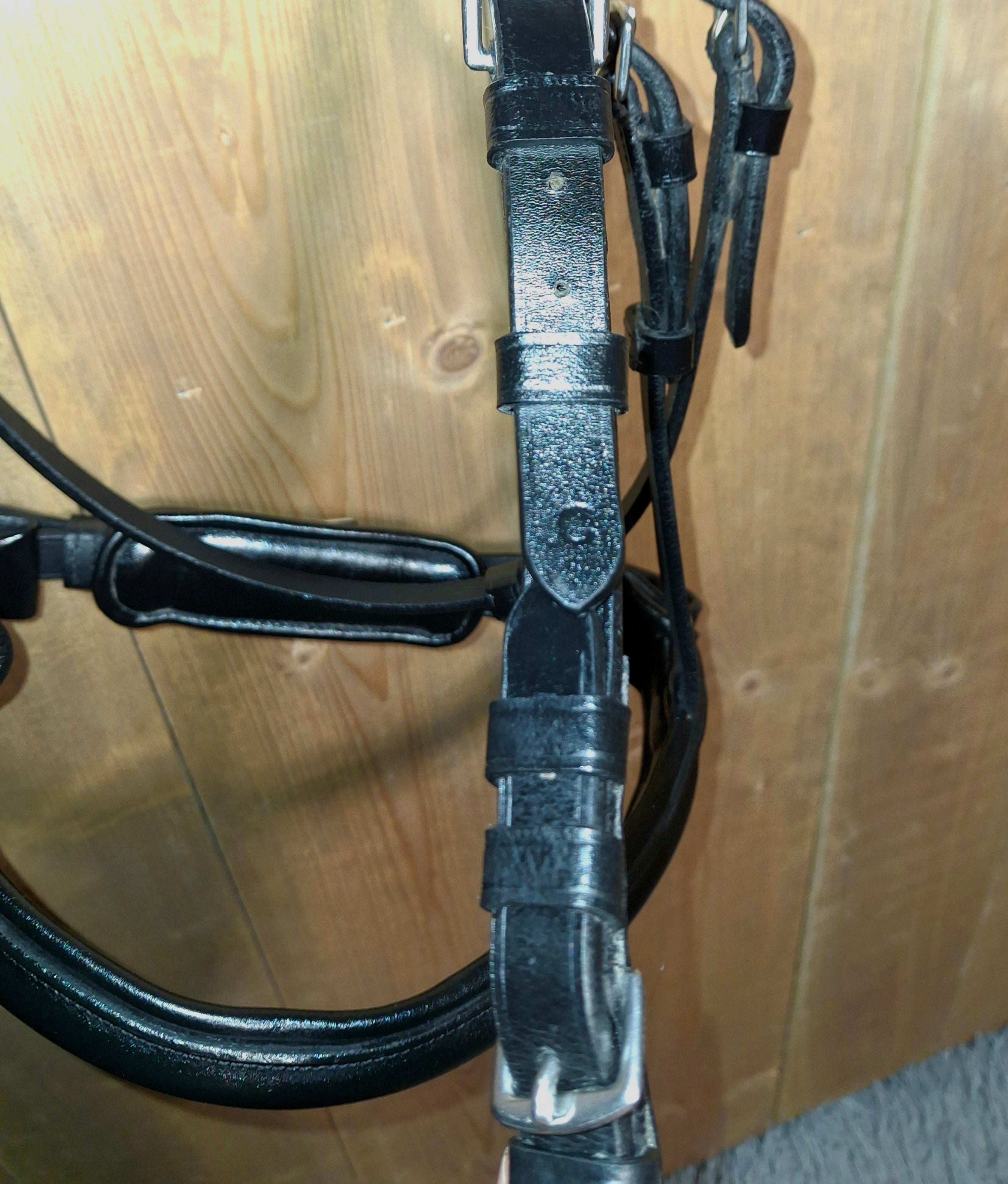 Used Avignon Aspen Black Dressage Bridle Cob Size