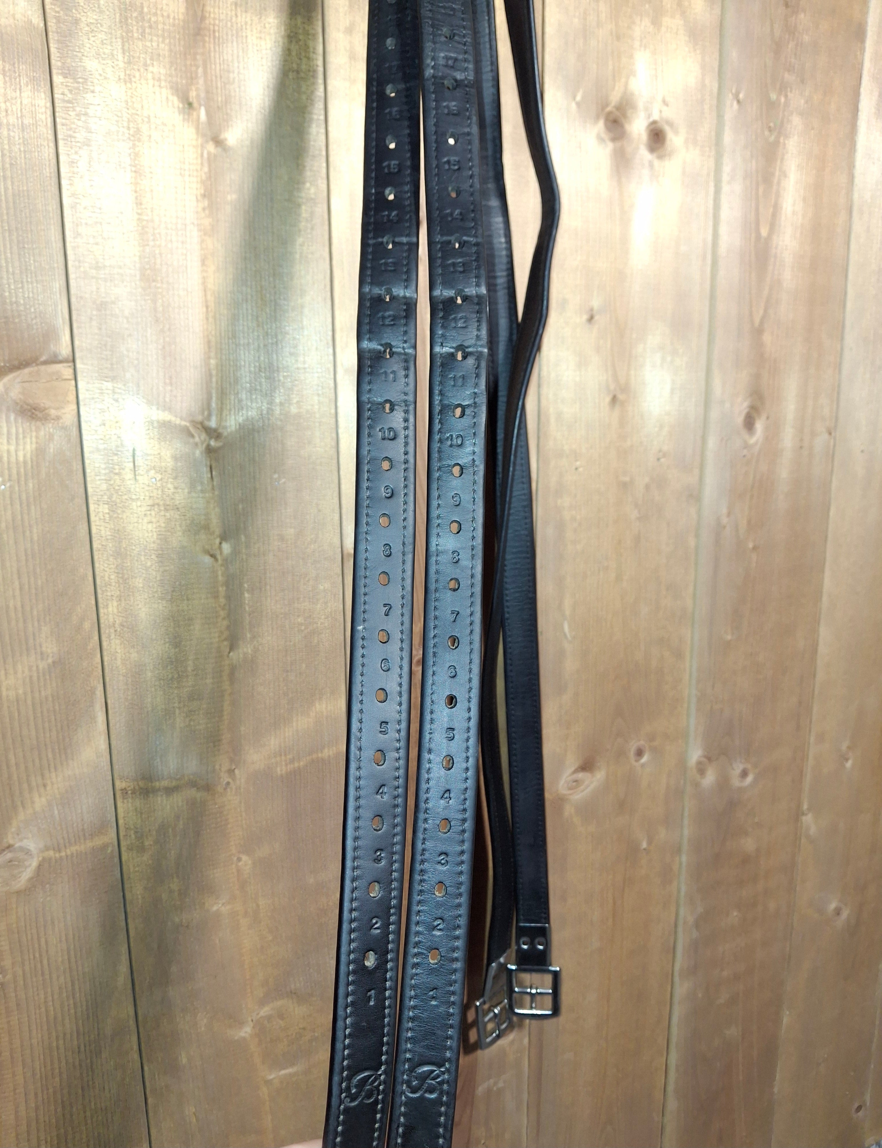 Used Bates Black English Leathers 58"