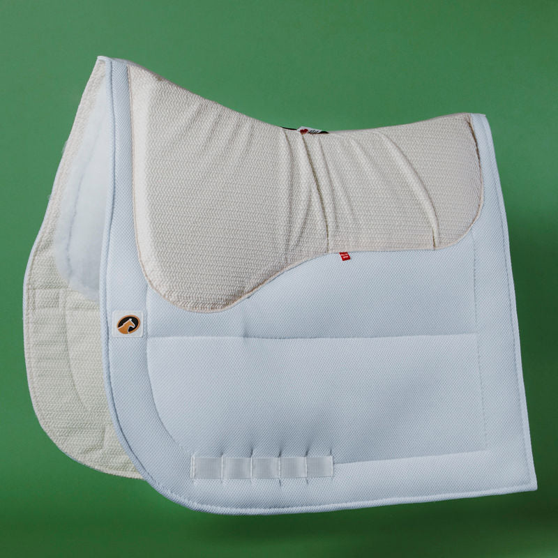 Ecogold Calmatech Dressage Saddle Pad - White