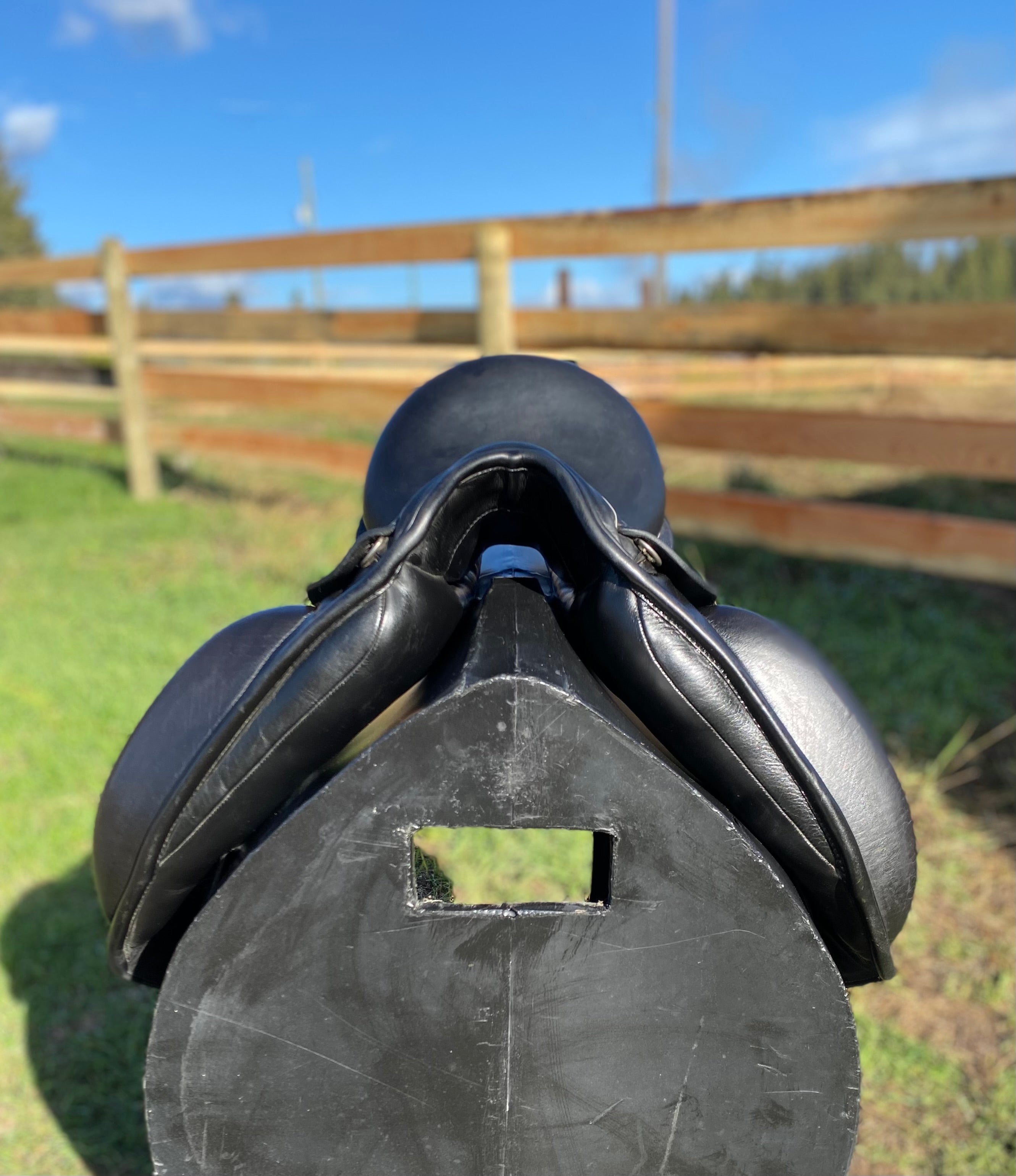Used 17" Custom Icon Flight Dressage Saddle