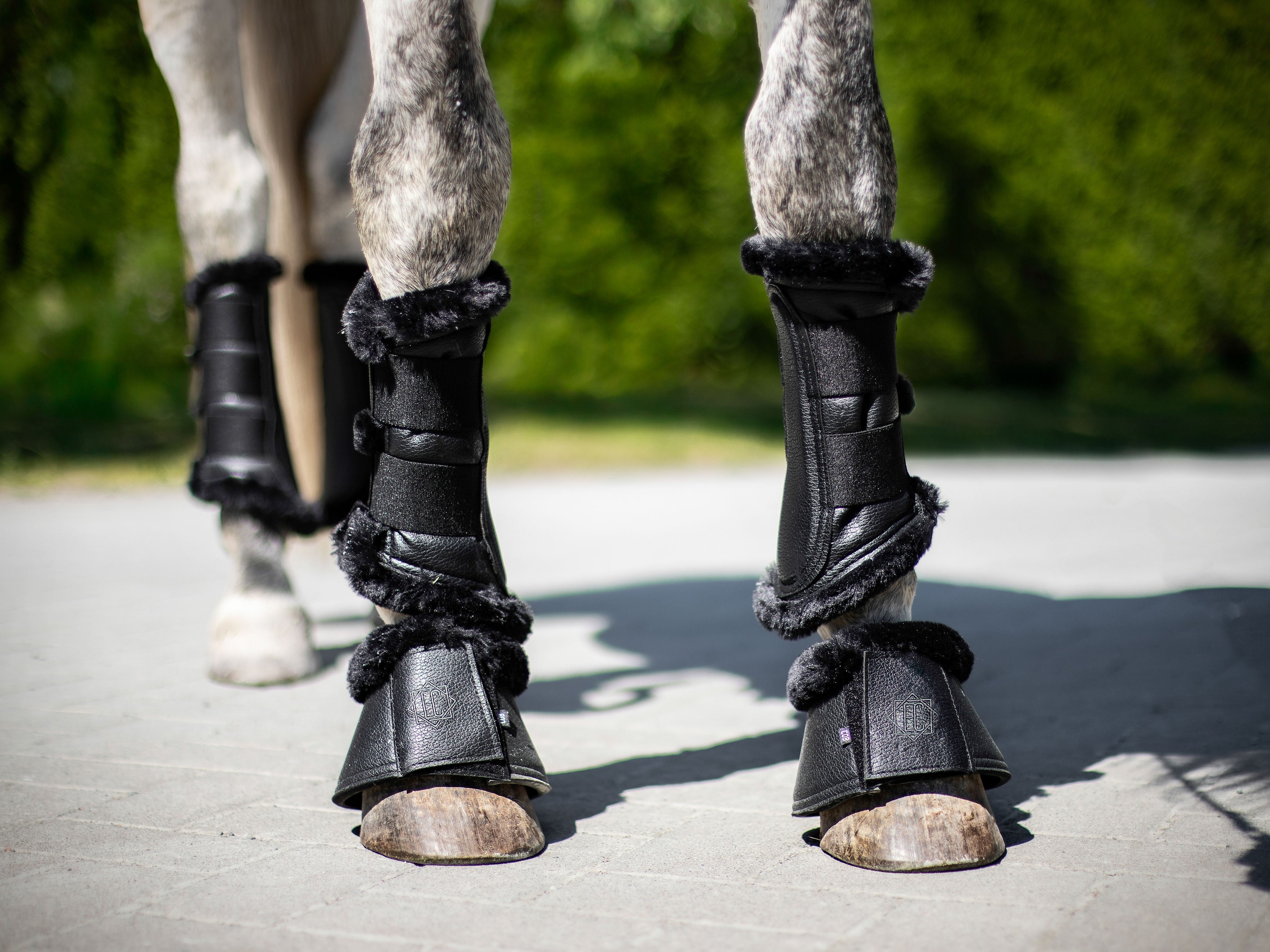 Dark Obsidian Black Brush Boots