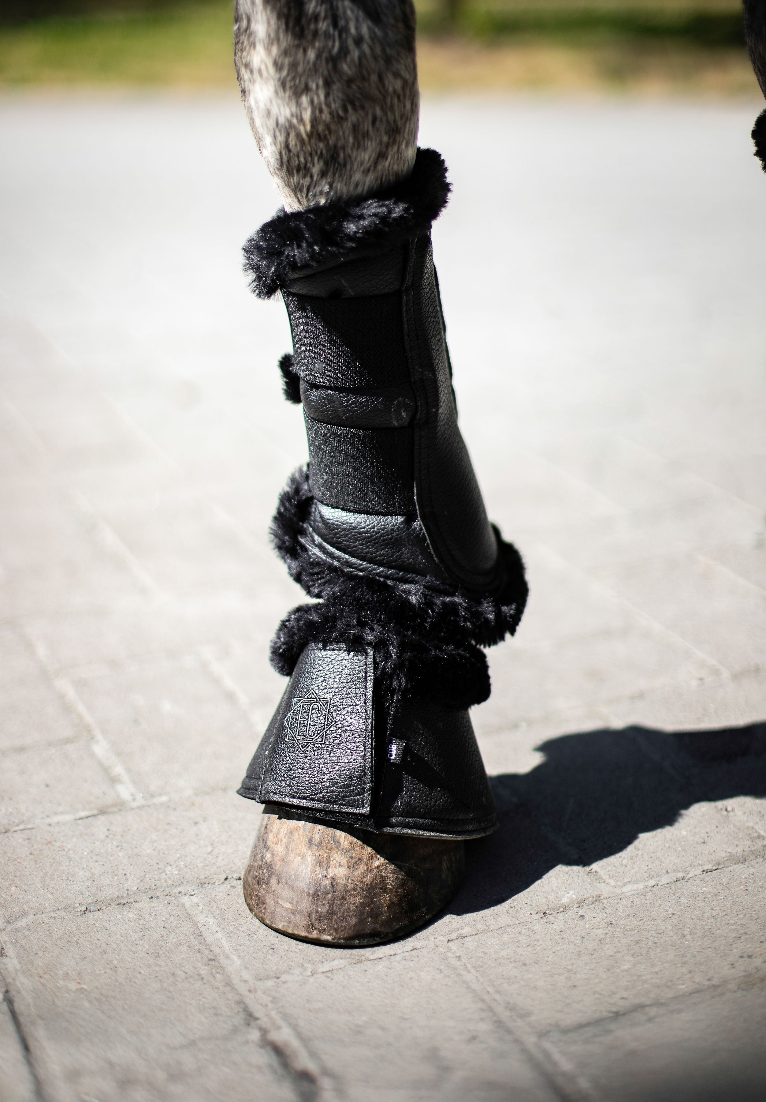 Dark Obsidian Black Brush Boots