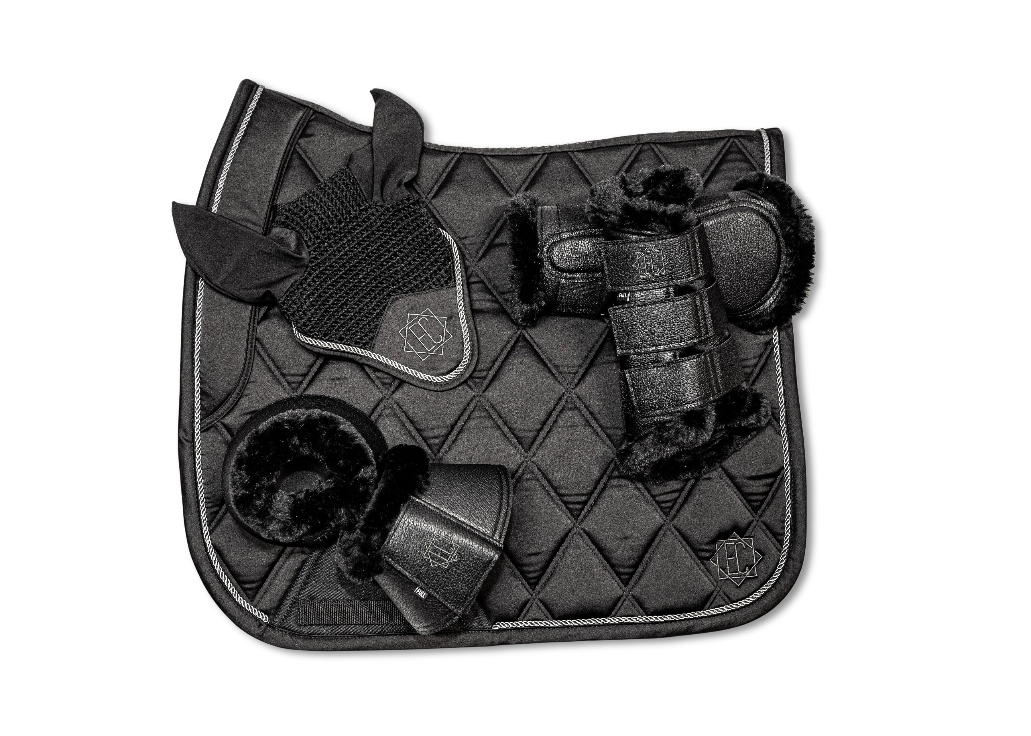 Dark Obsidian Black Dressage Saddle Pad