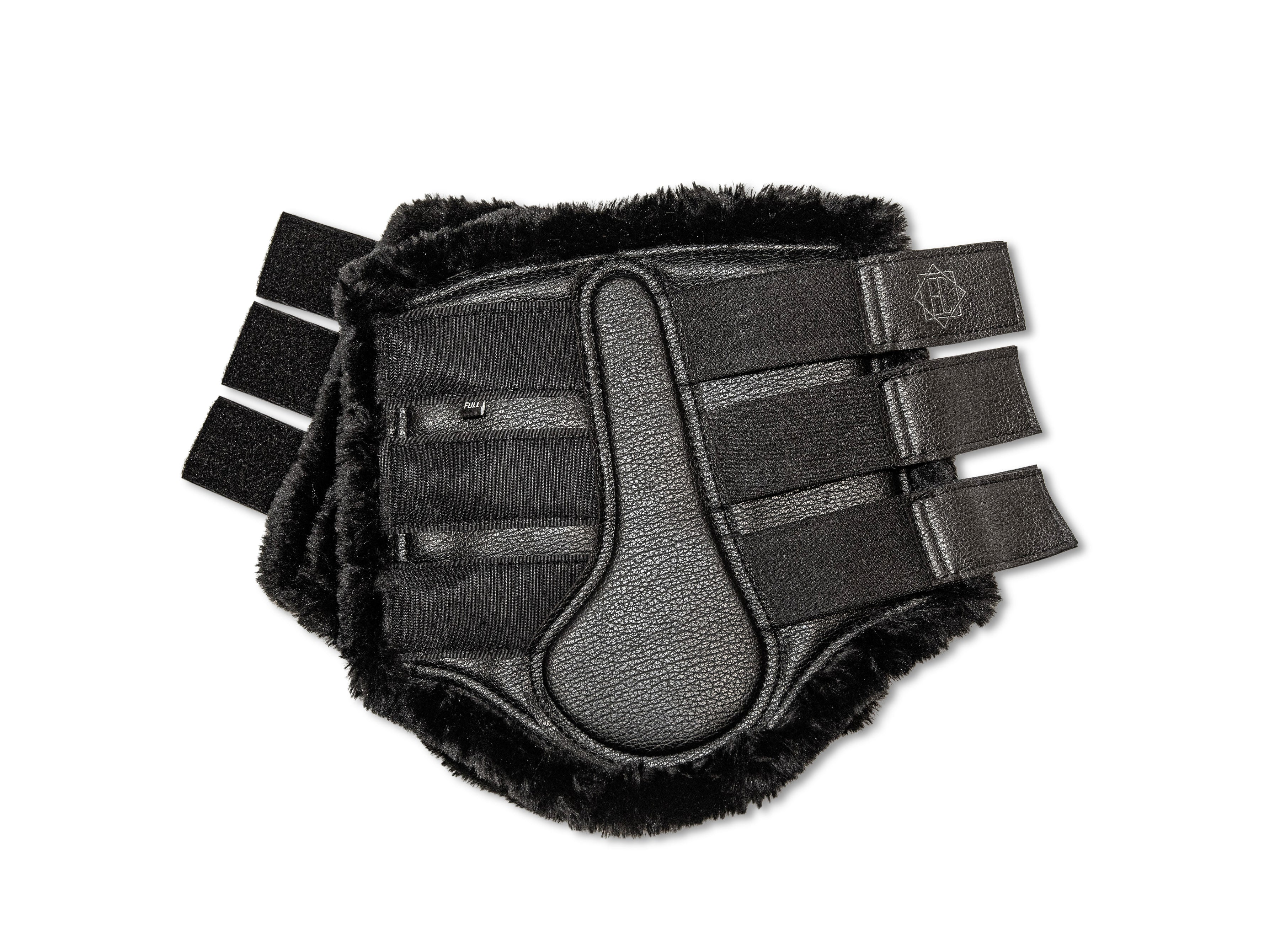 Dark Obsidian Black Brush Boots