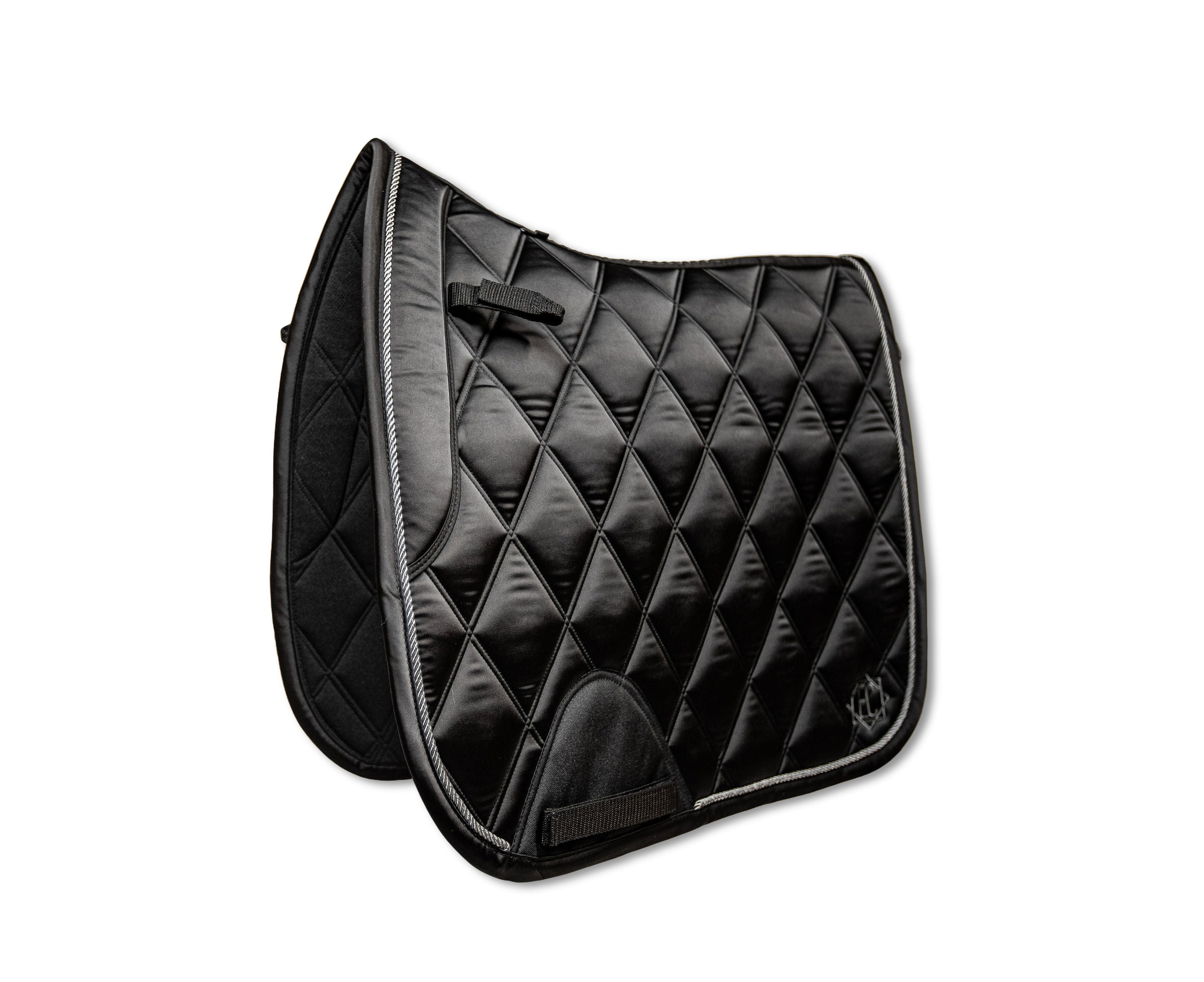 Dark Obsidian Black Dressage Saddle Pad