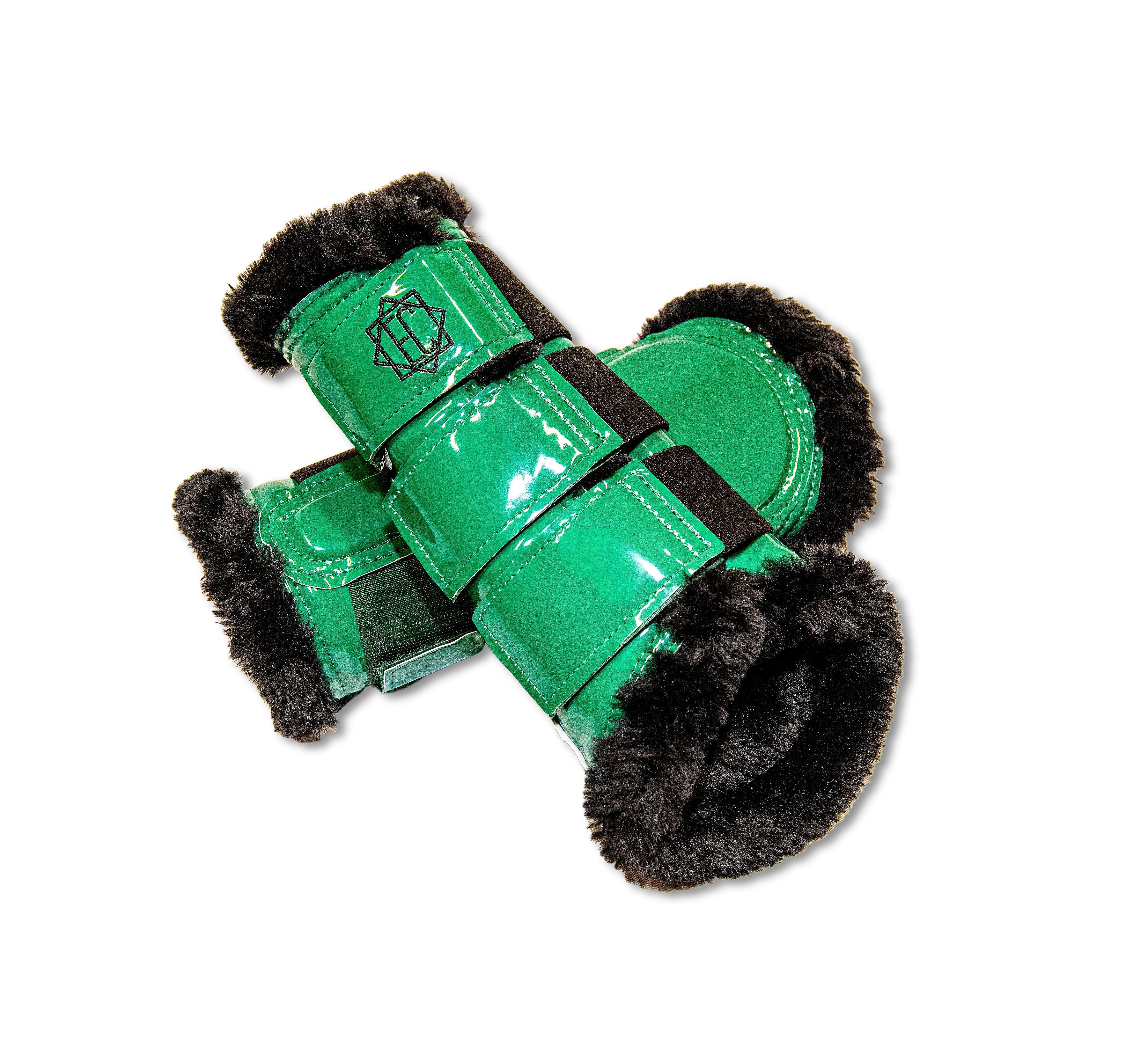 Emerald Green Brush Boots