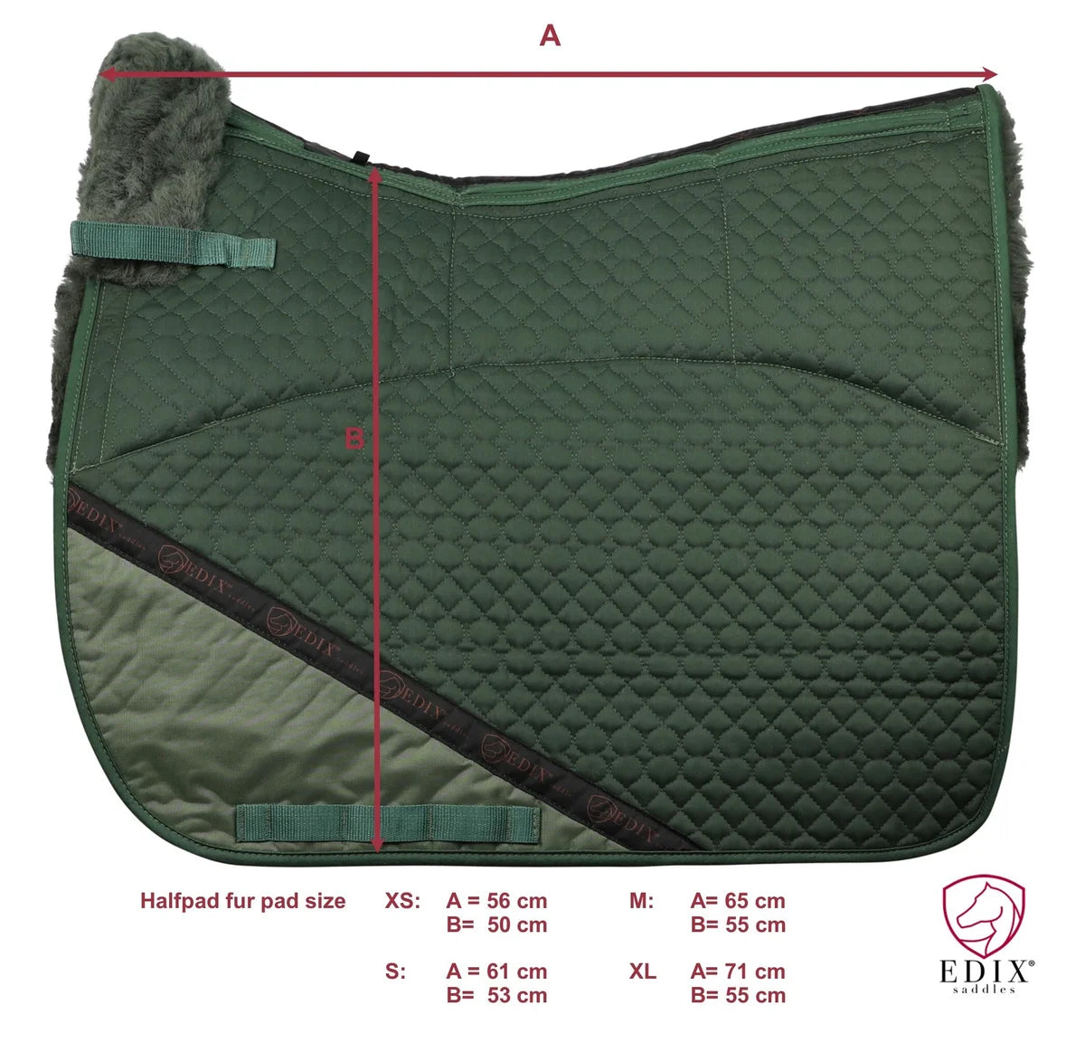 Edix Merino 8-Pocket Dressage Pad - Multiple Colour Options