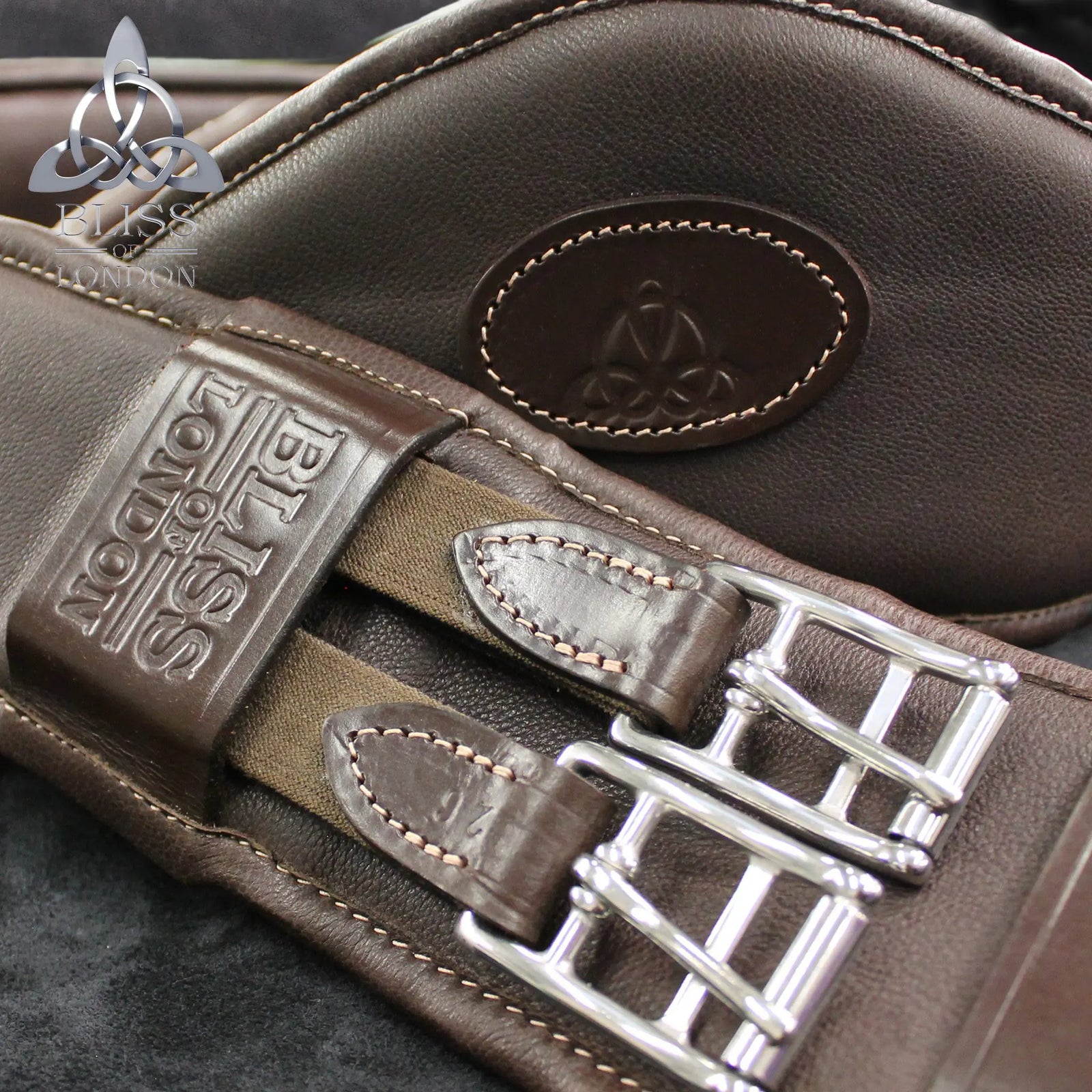 Bliss of London Leather Anatomical Soft Dressage Girth