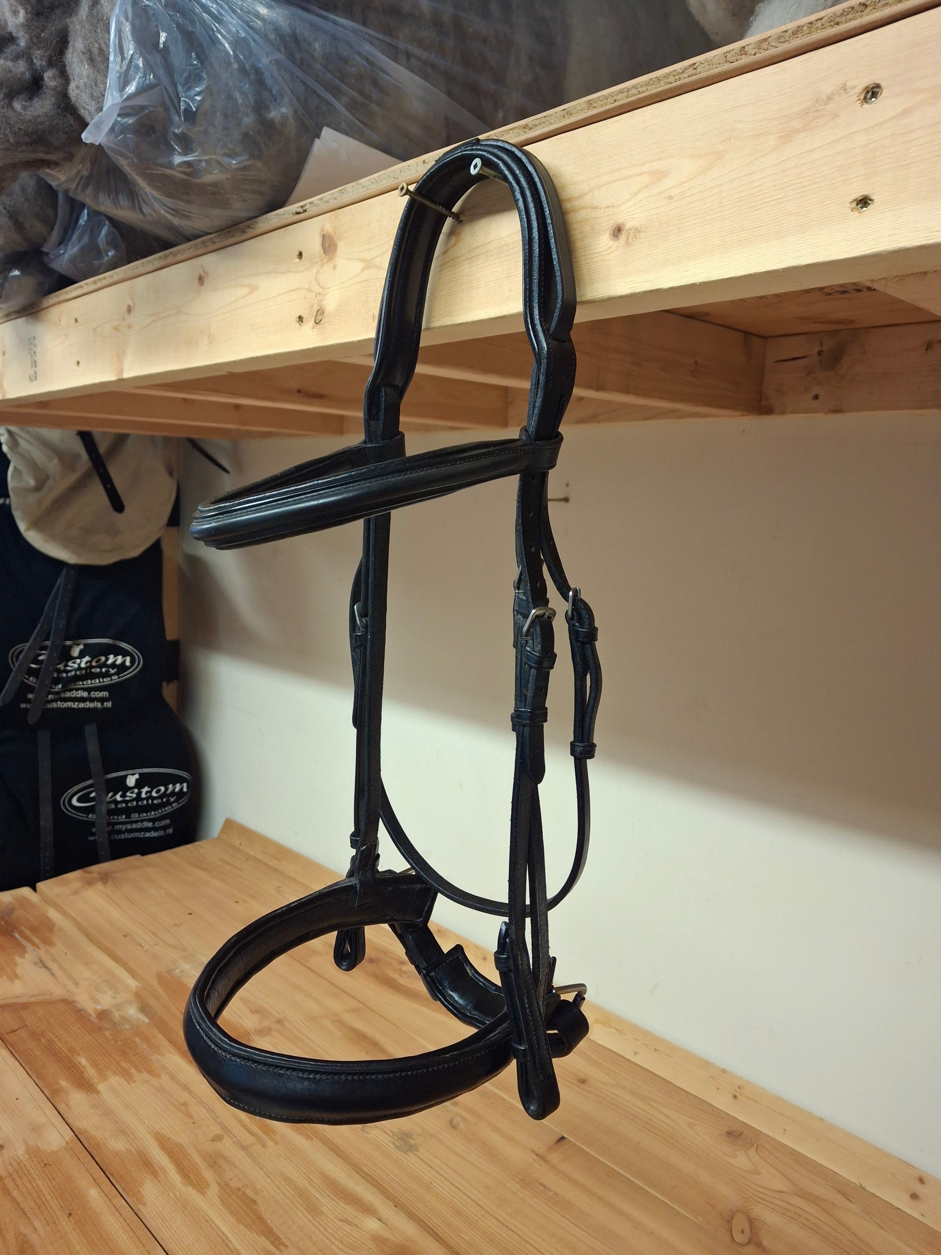 Used Black Crank Dressage Bridle