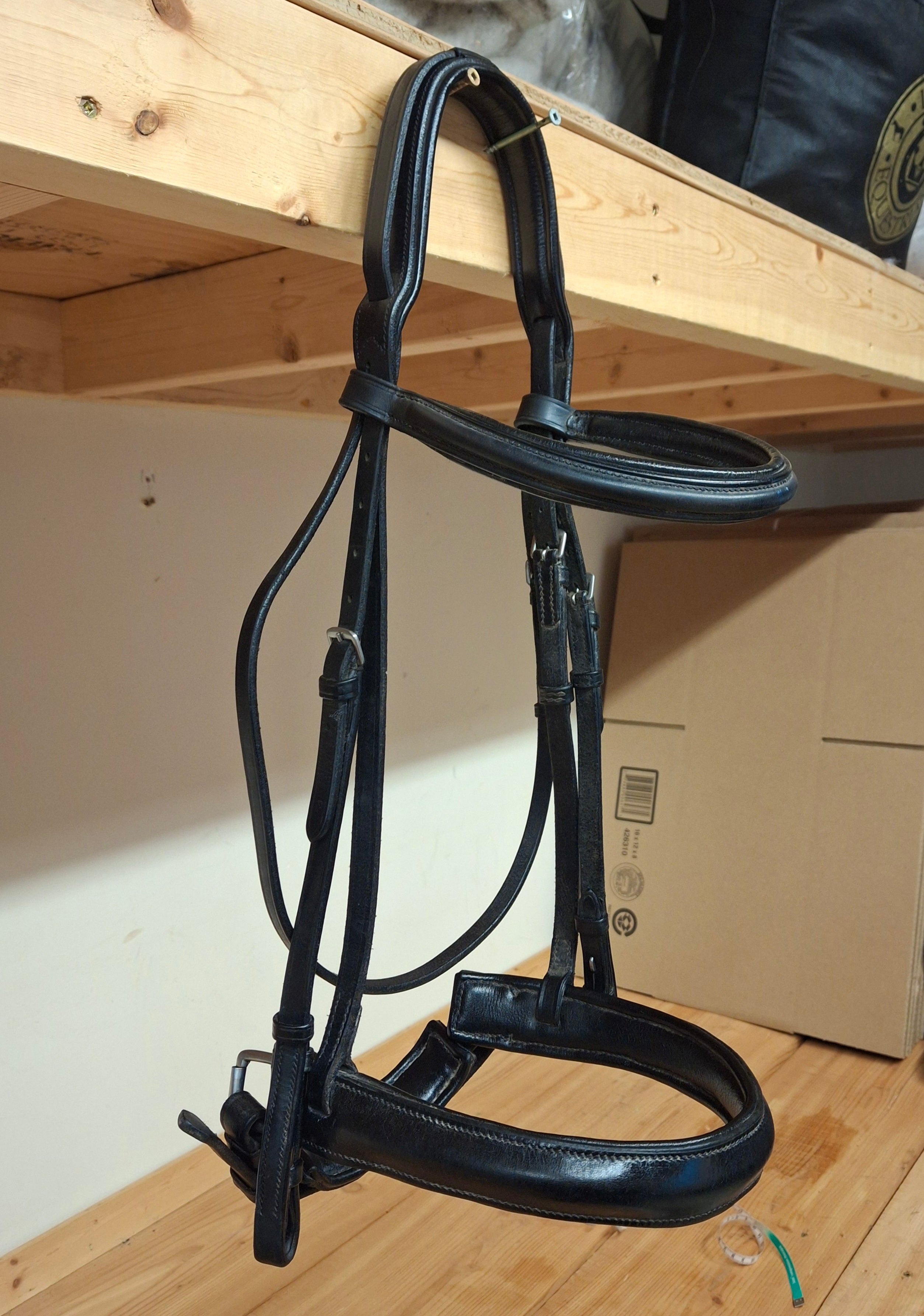 Used Black Crank Dressage Bridle