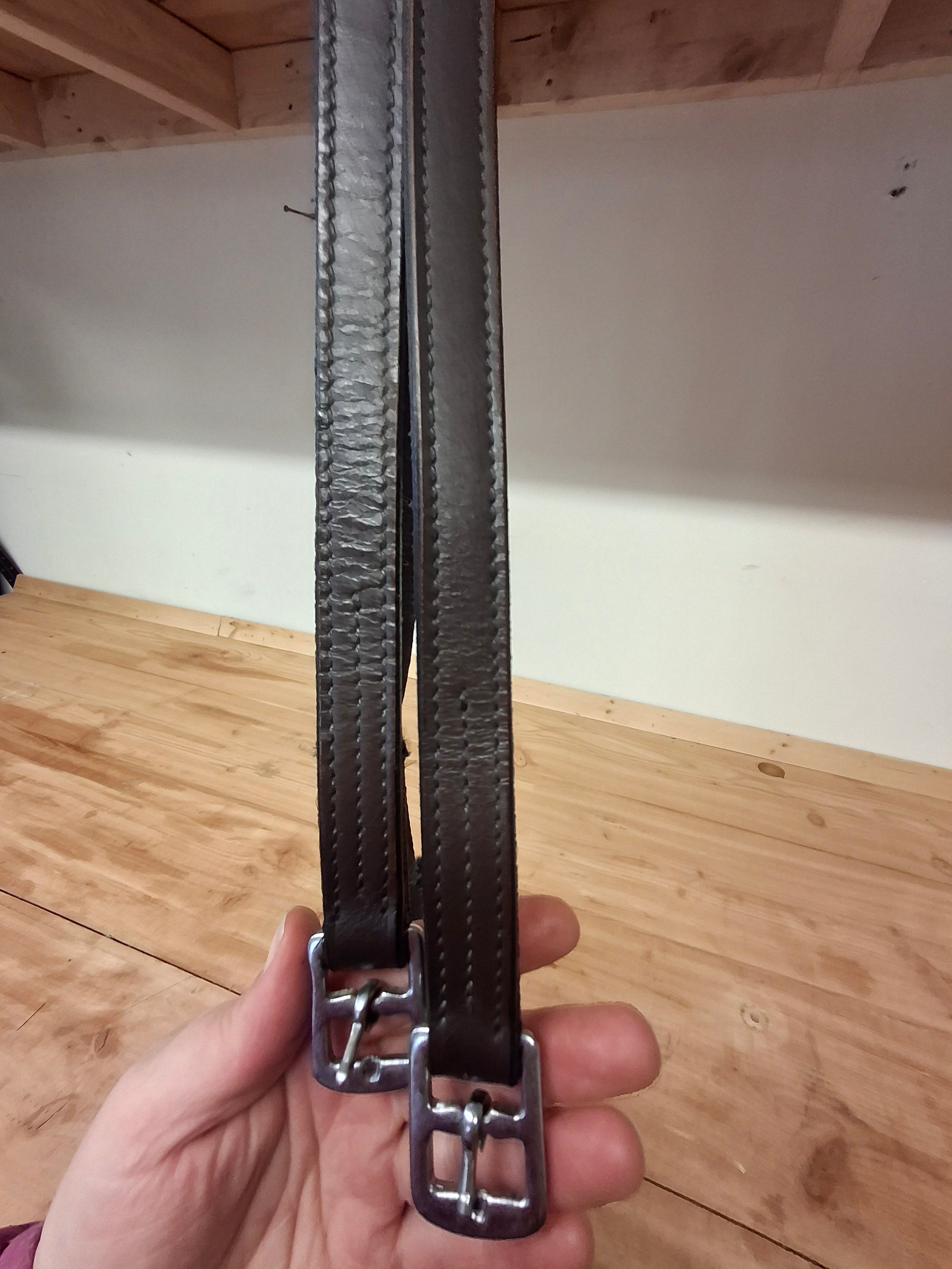 Used Dark Brown slim Stirrup Leathers