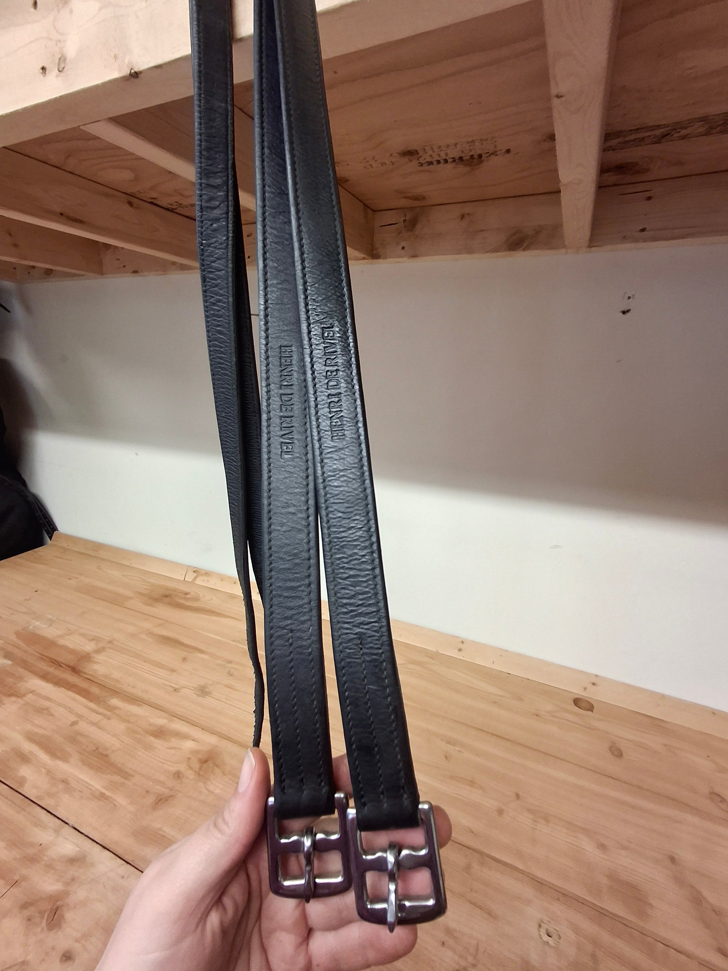 HDR Black Stirrup Leathers - 60"