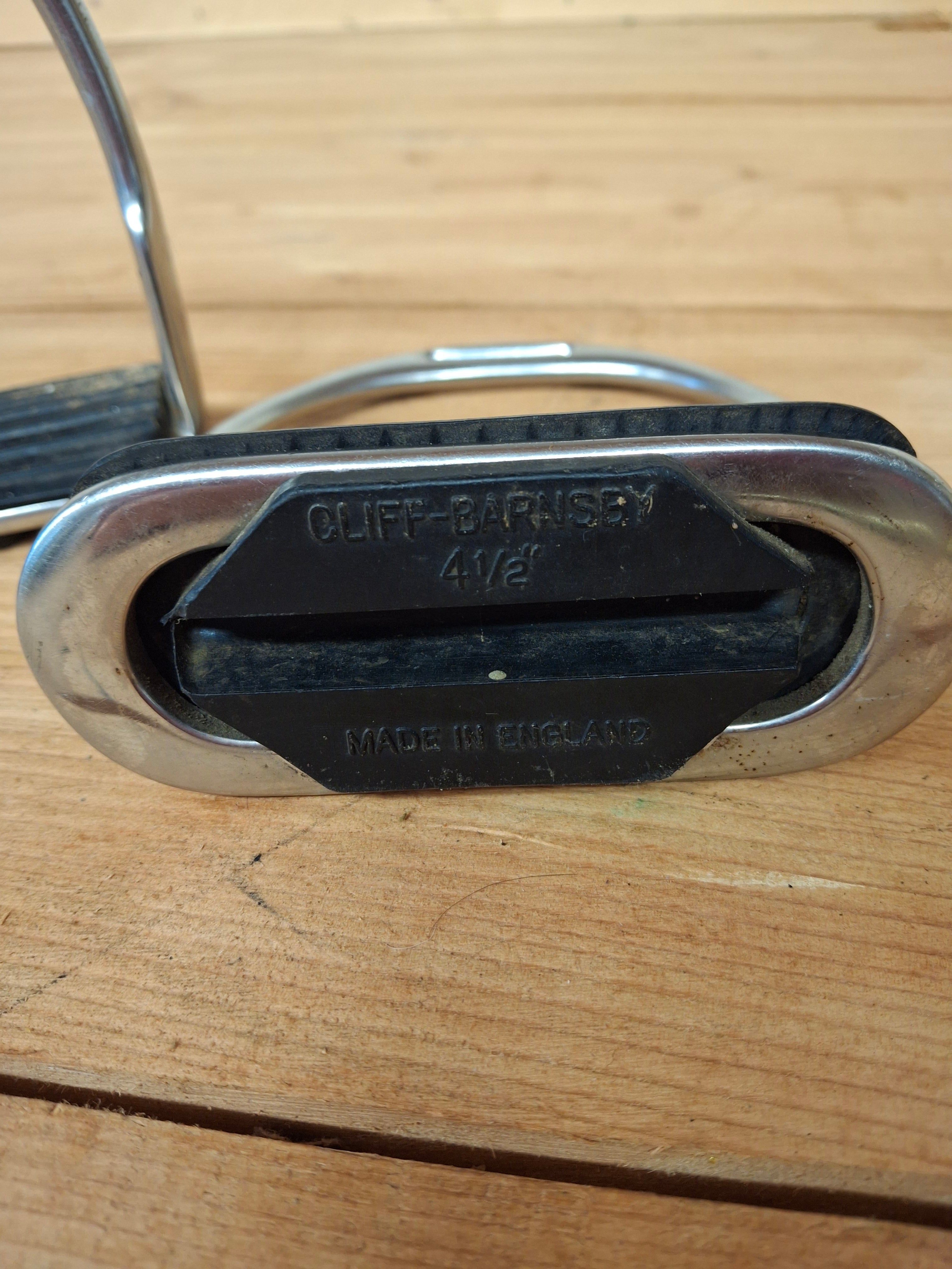 Used Cliff Barnsby Stainless Steel Stirrup Irons