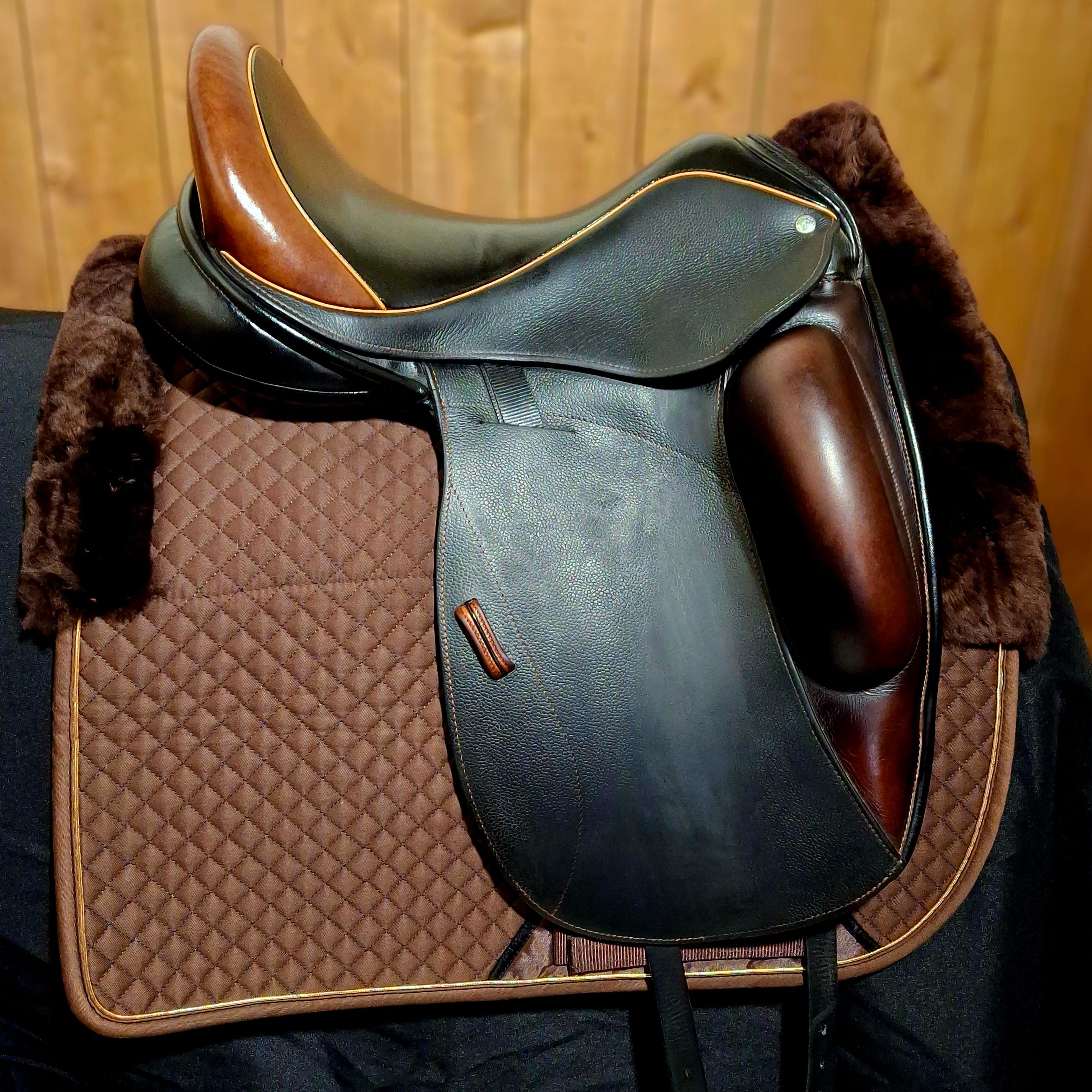 Used 17" Custom Icon Flight Dressage Saddle