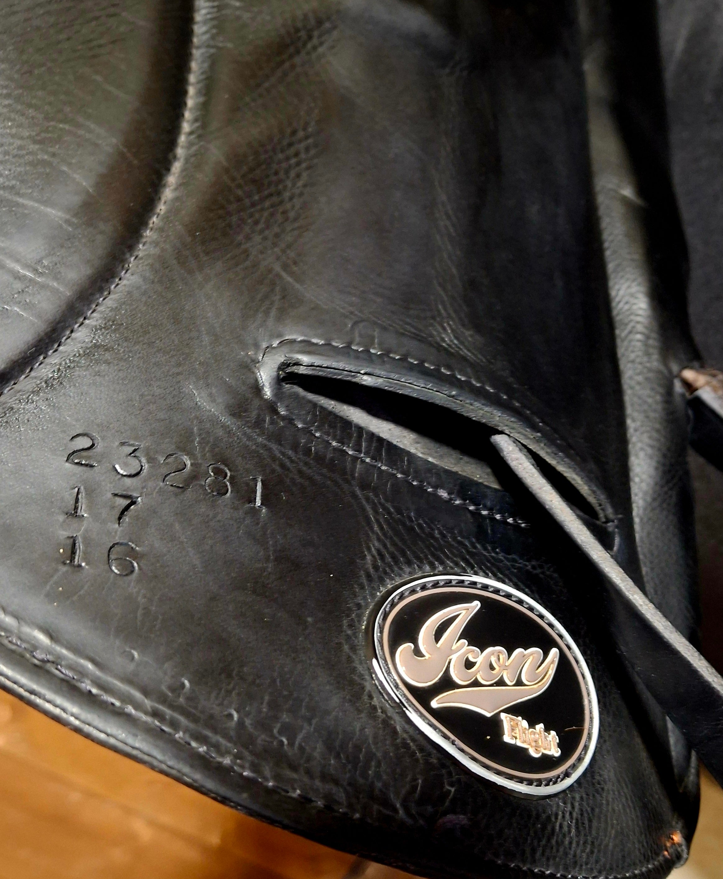 Used 17" Custom Icon Flight Dressage Saddle