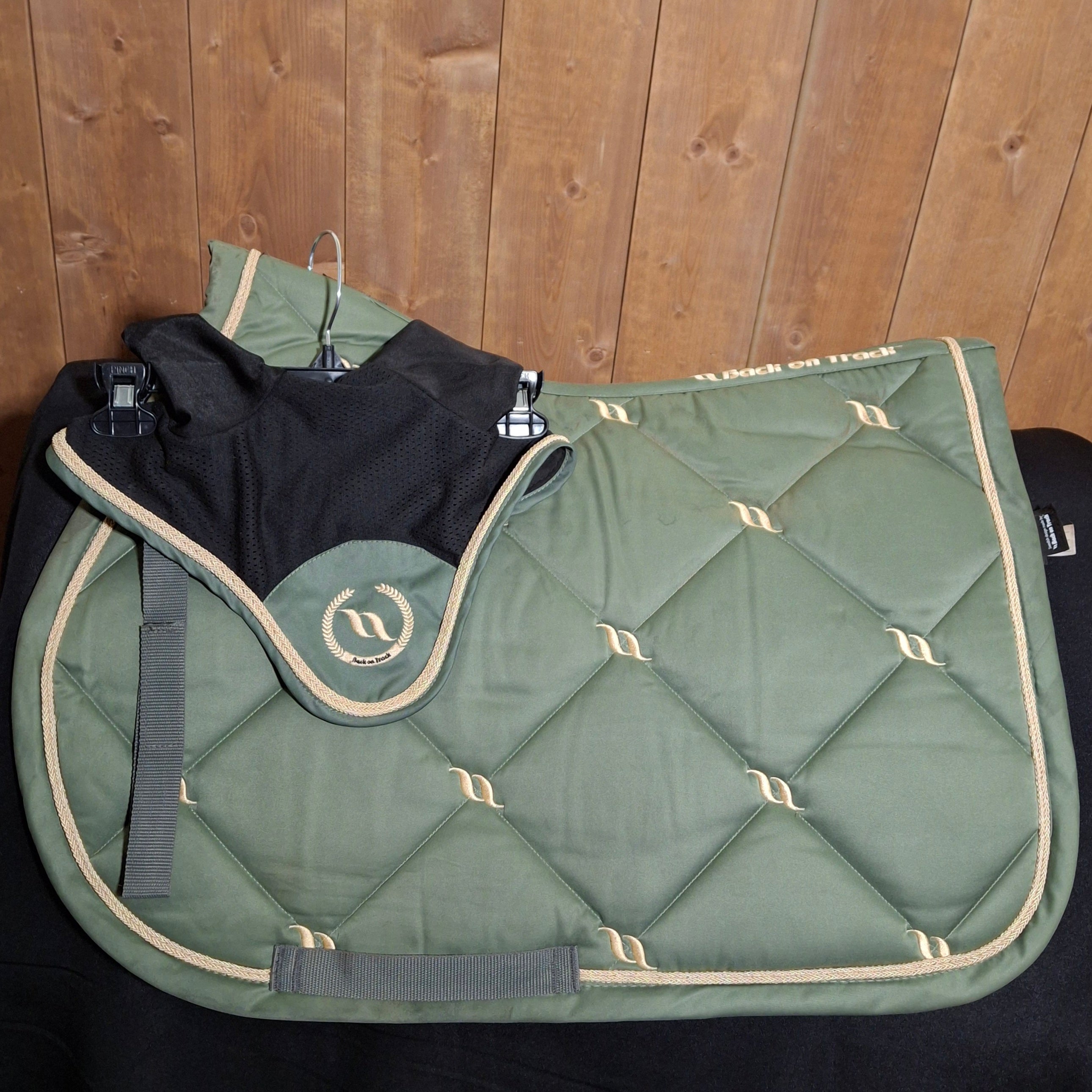 Used Back on Track Nights Collection Saddle Pad & Ear Bonnet Set