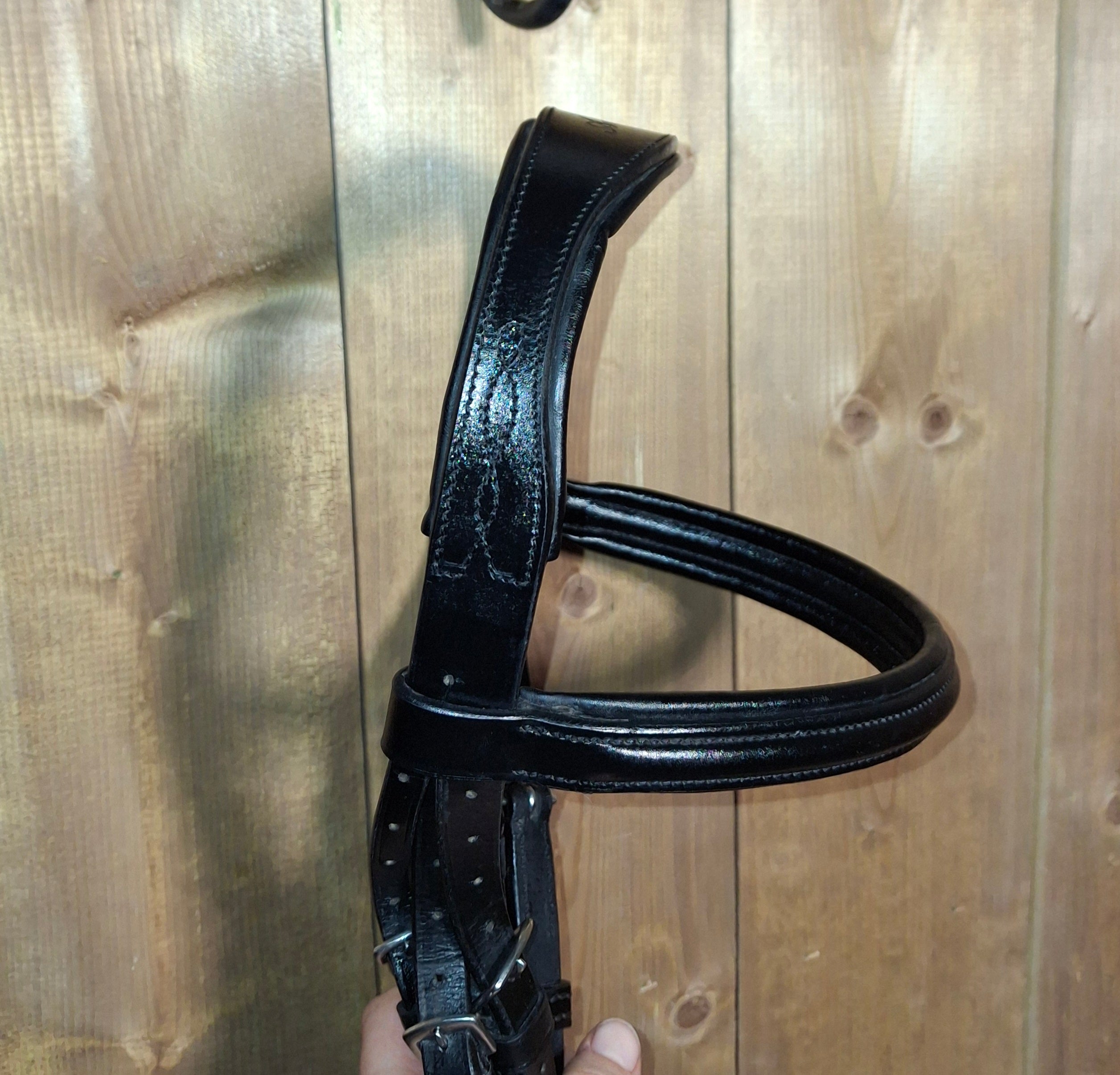 Used Avignon Aspen Black Dressage Bridle Cob Size