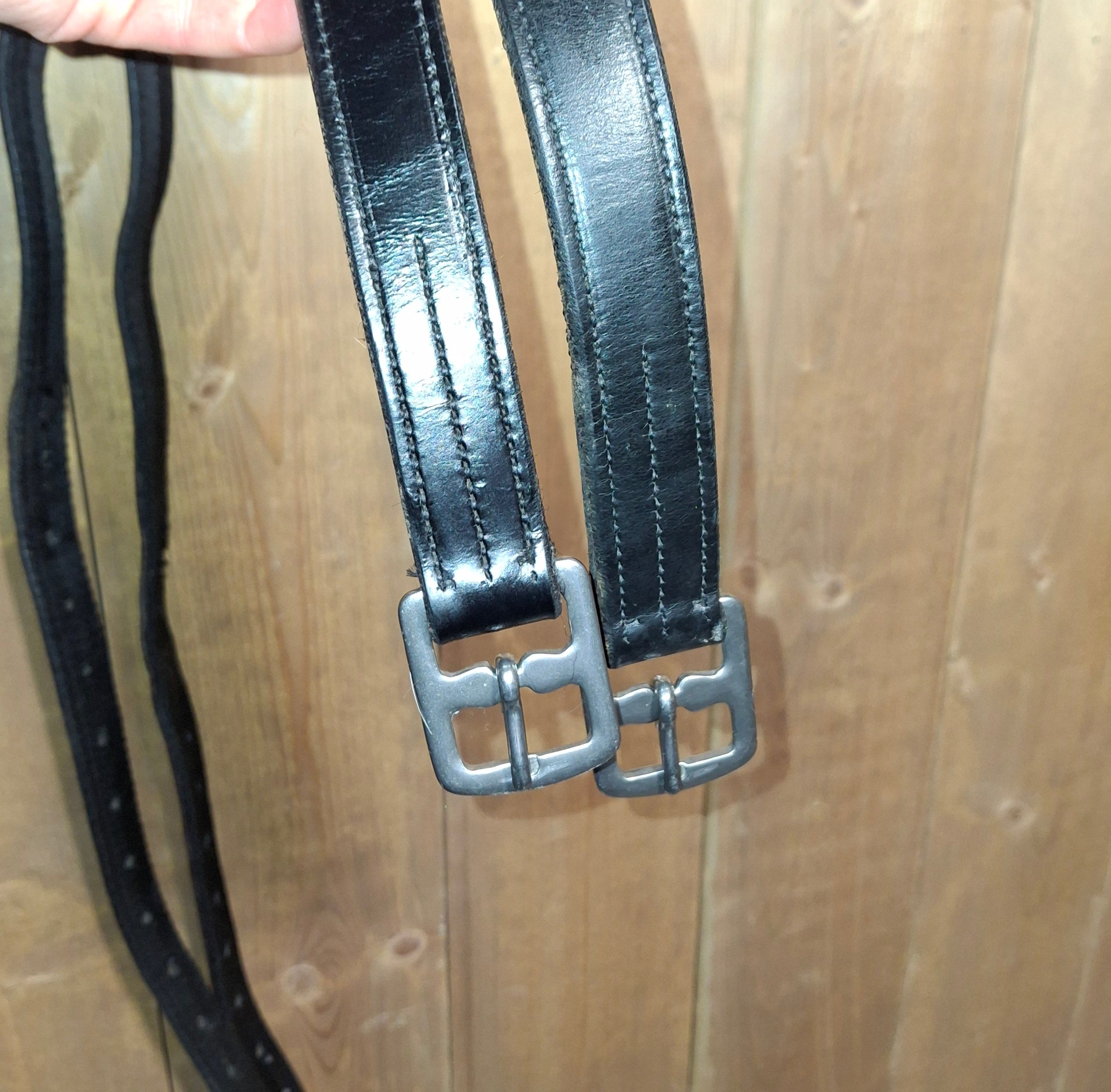 Used Black 63" Stirrup Leathers