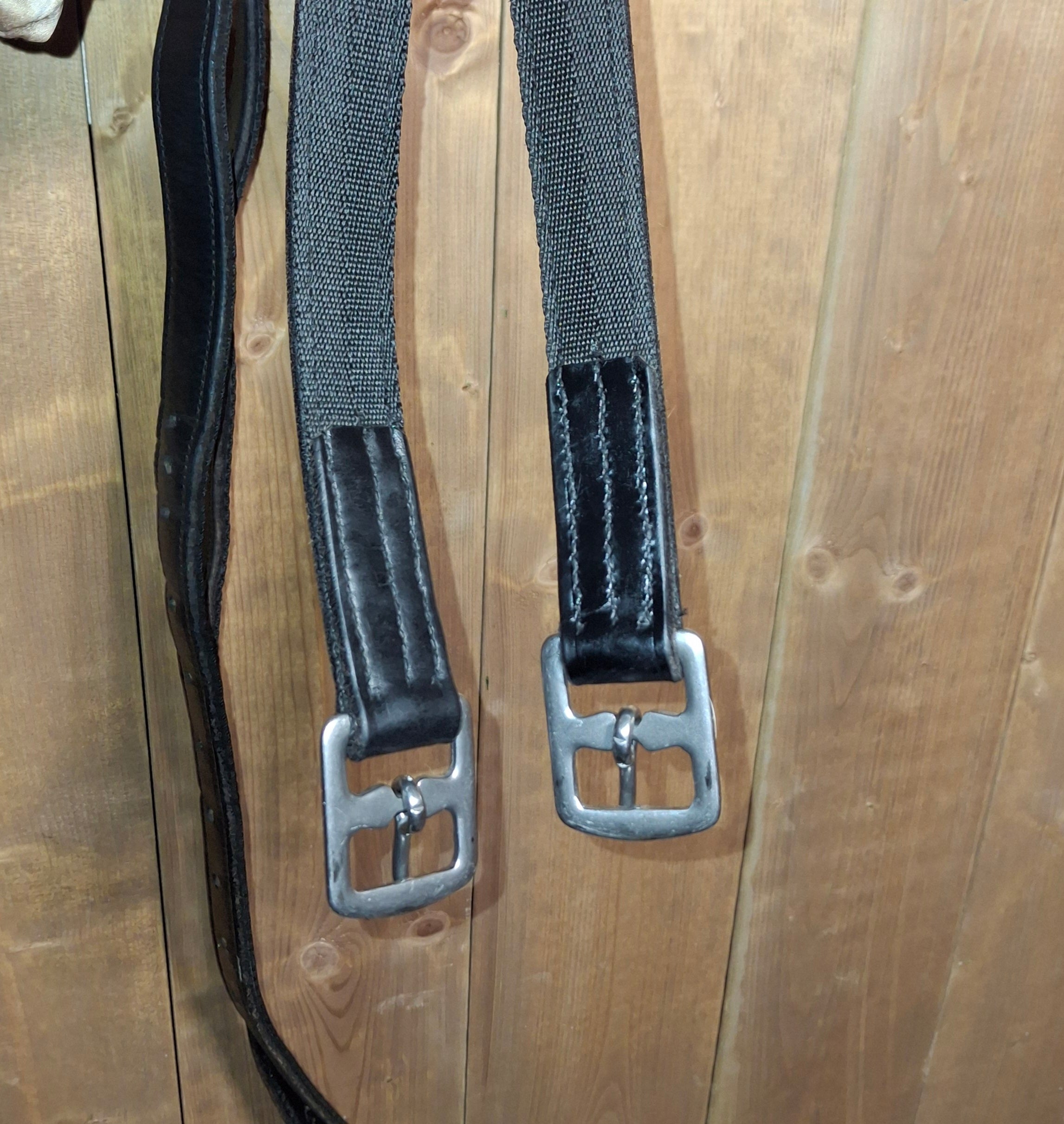 Used Black 63" Stirrup Leathers