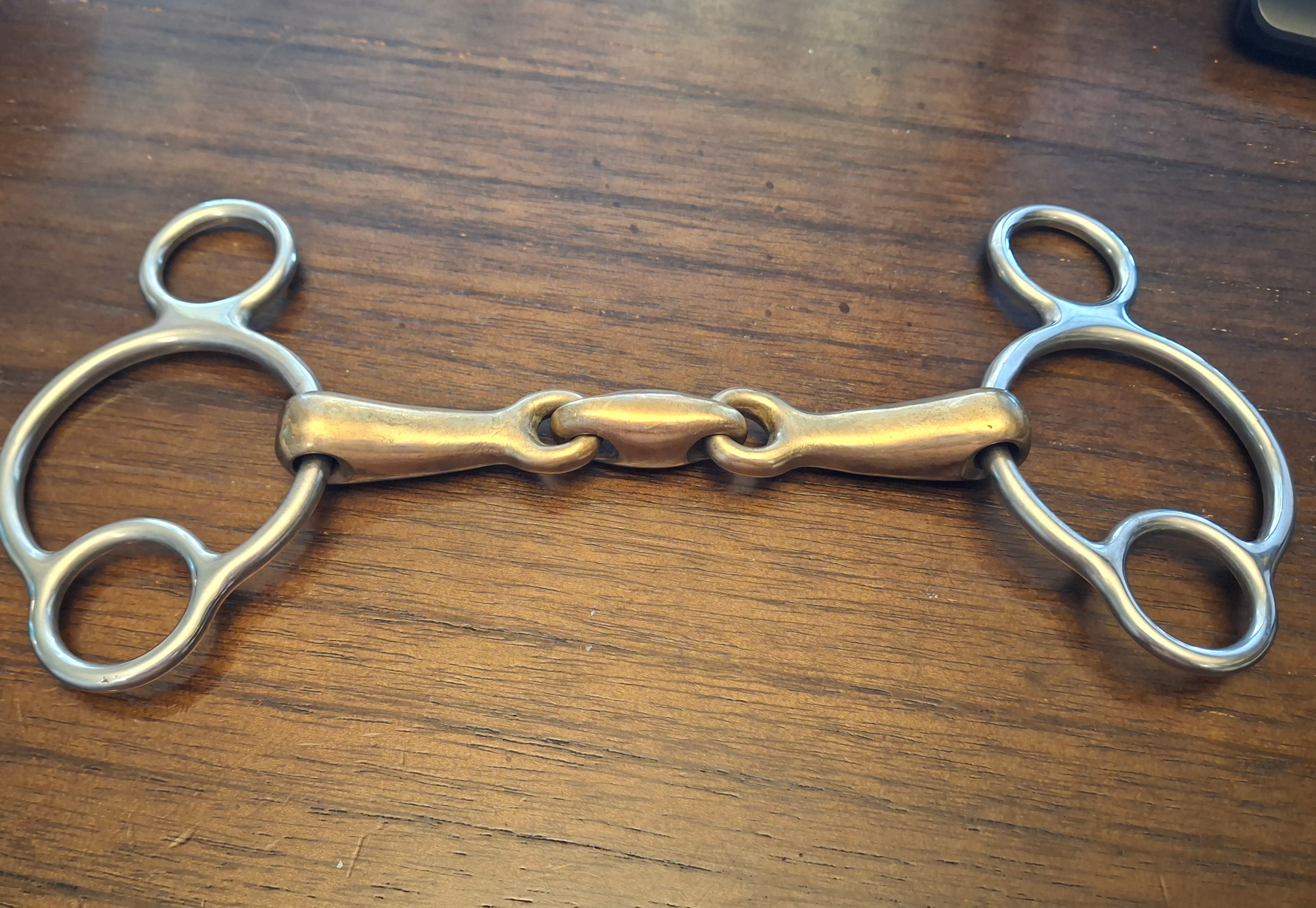 Used Shires Brass Alloy Universal/Gag Bit with Lozenge 12.5 cm