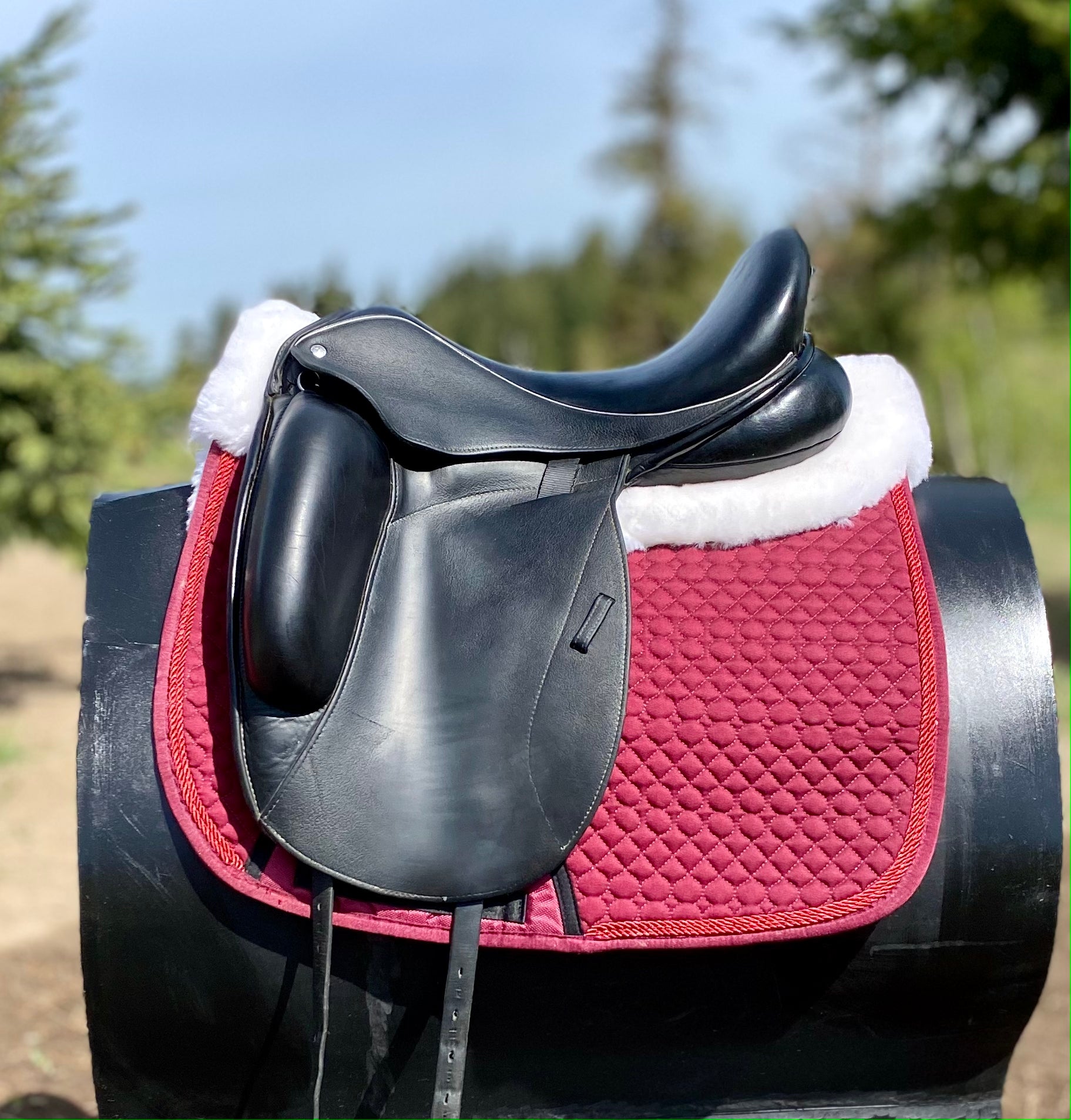 Used Custom Icon Flight 17" Dressage Saddle