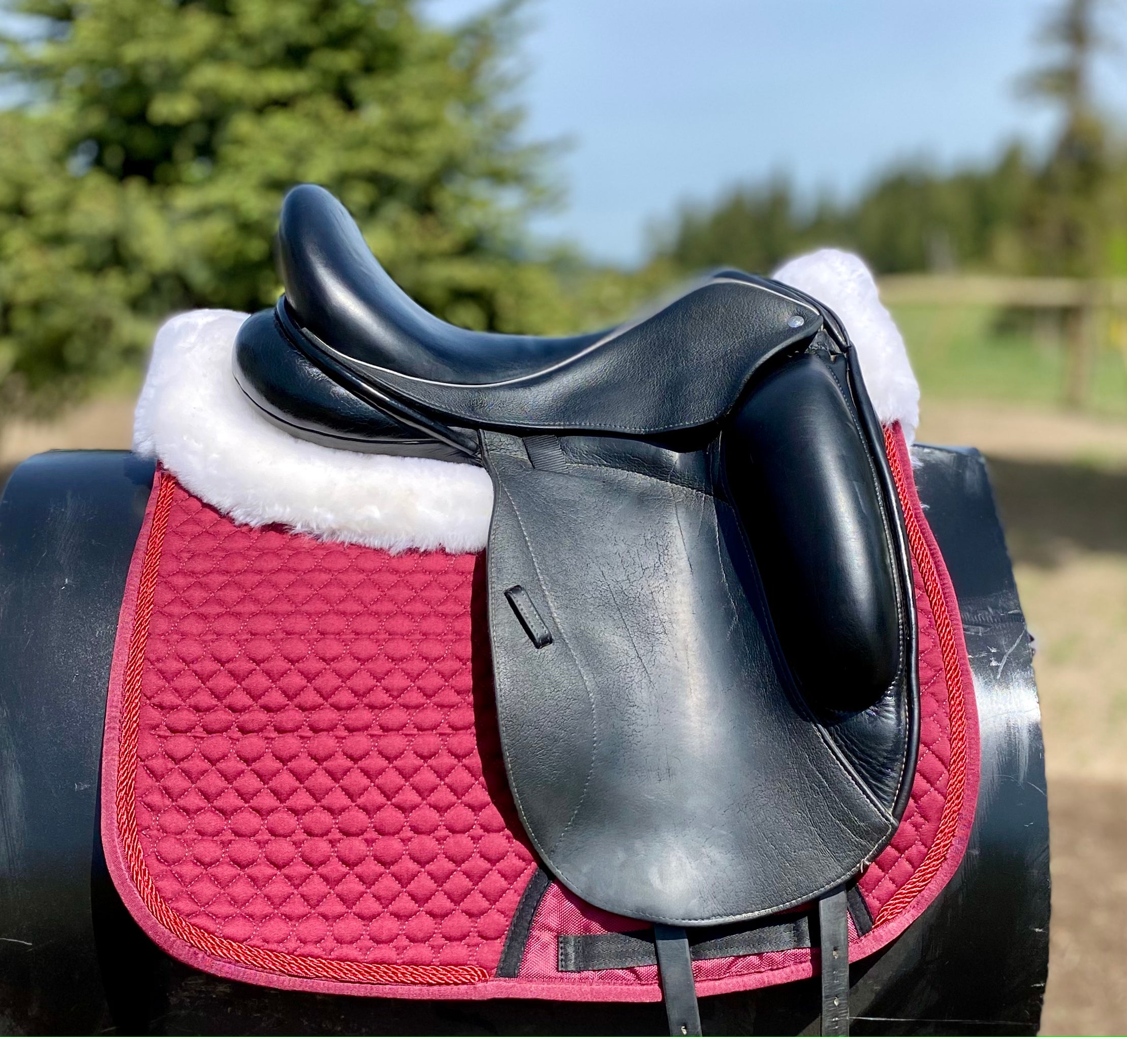 Used Custom Icon Flight 17" Dressage Saddle