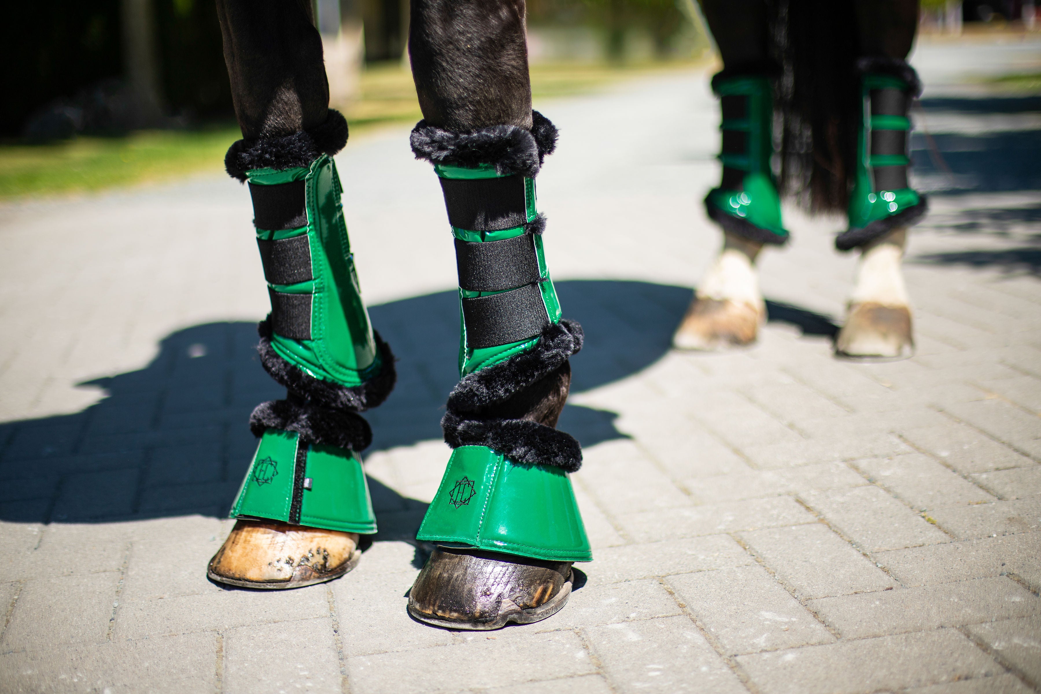 Emerald Green Brush Boots