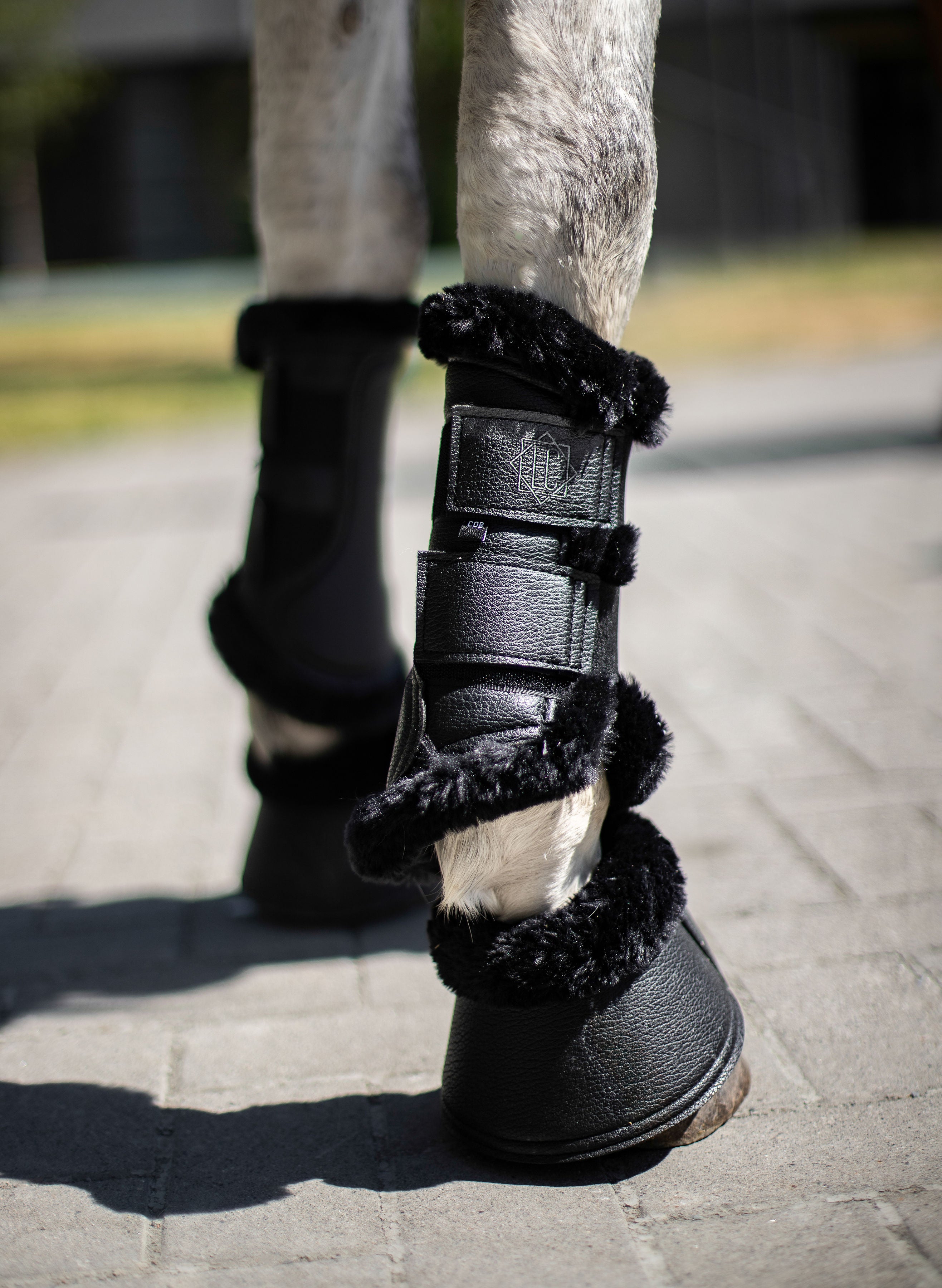Dark Obsidian Black Brush Boots