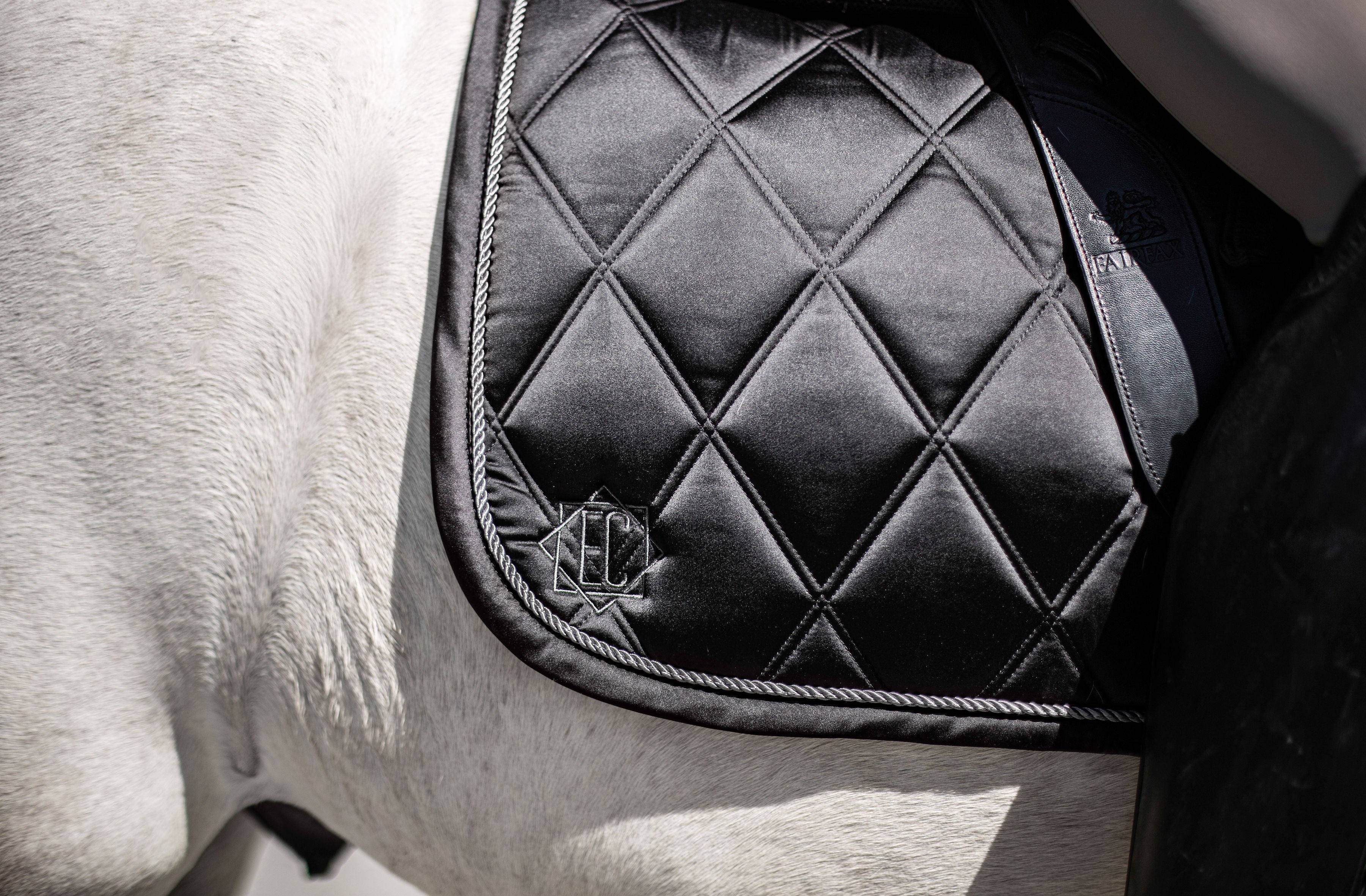 Dark Obsidian Black Dressage Saddle Pad