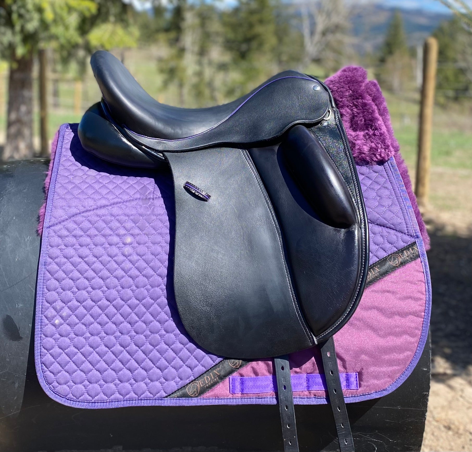 Used Custom Wolfgang Solo Vintage 17.5” Dressage Saddle